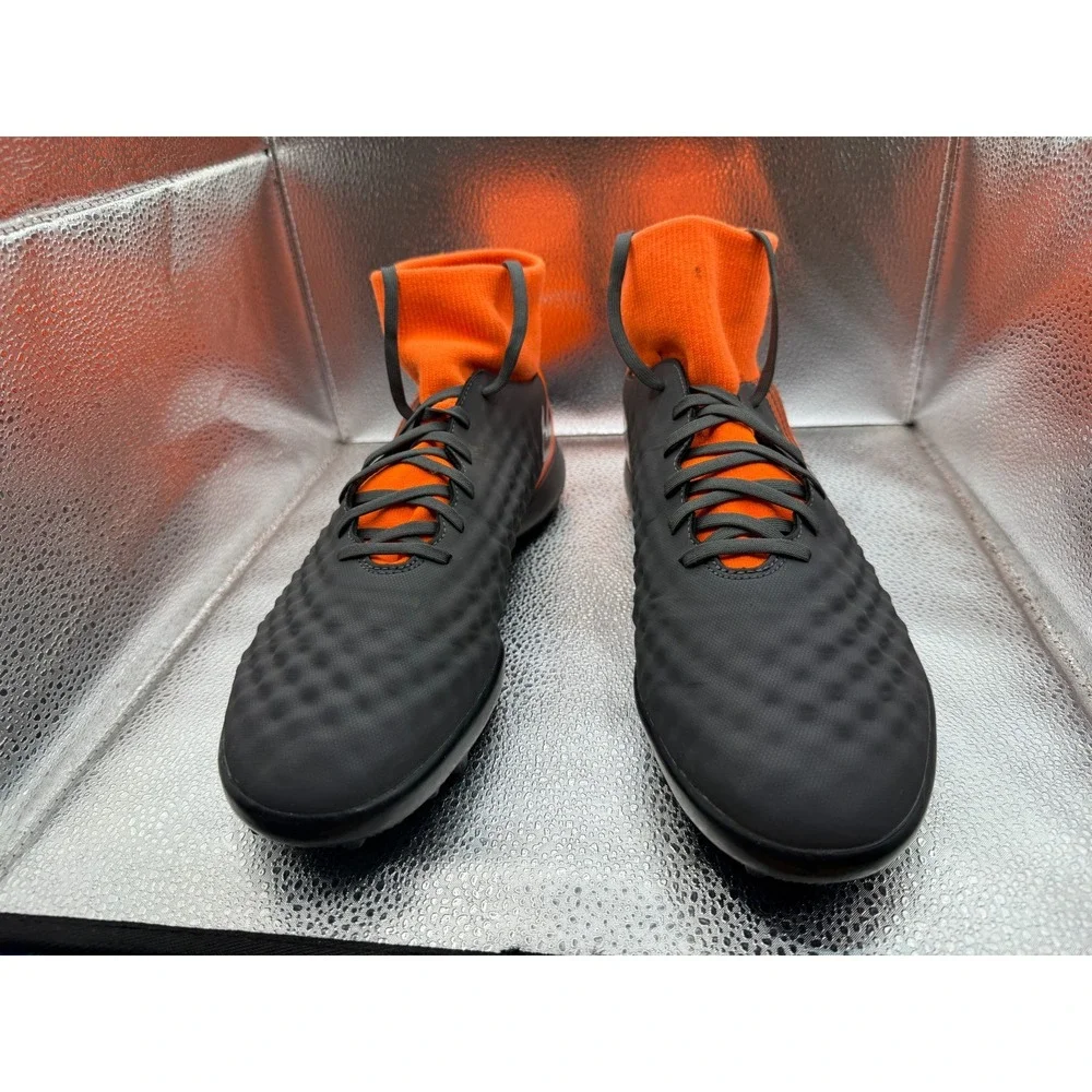 Size 12 Nike Obra X Magista 2 Academy Black Orange Mens Soccer‎ Shoes AH7311-080
